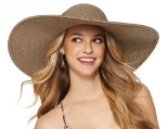Nine West Packable Floppy Straw Ha